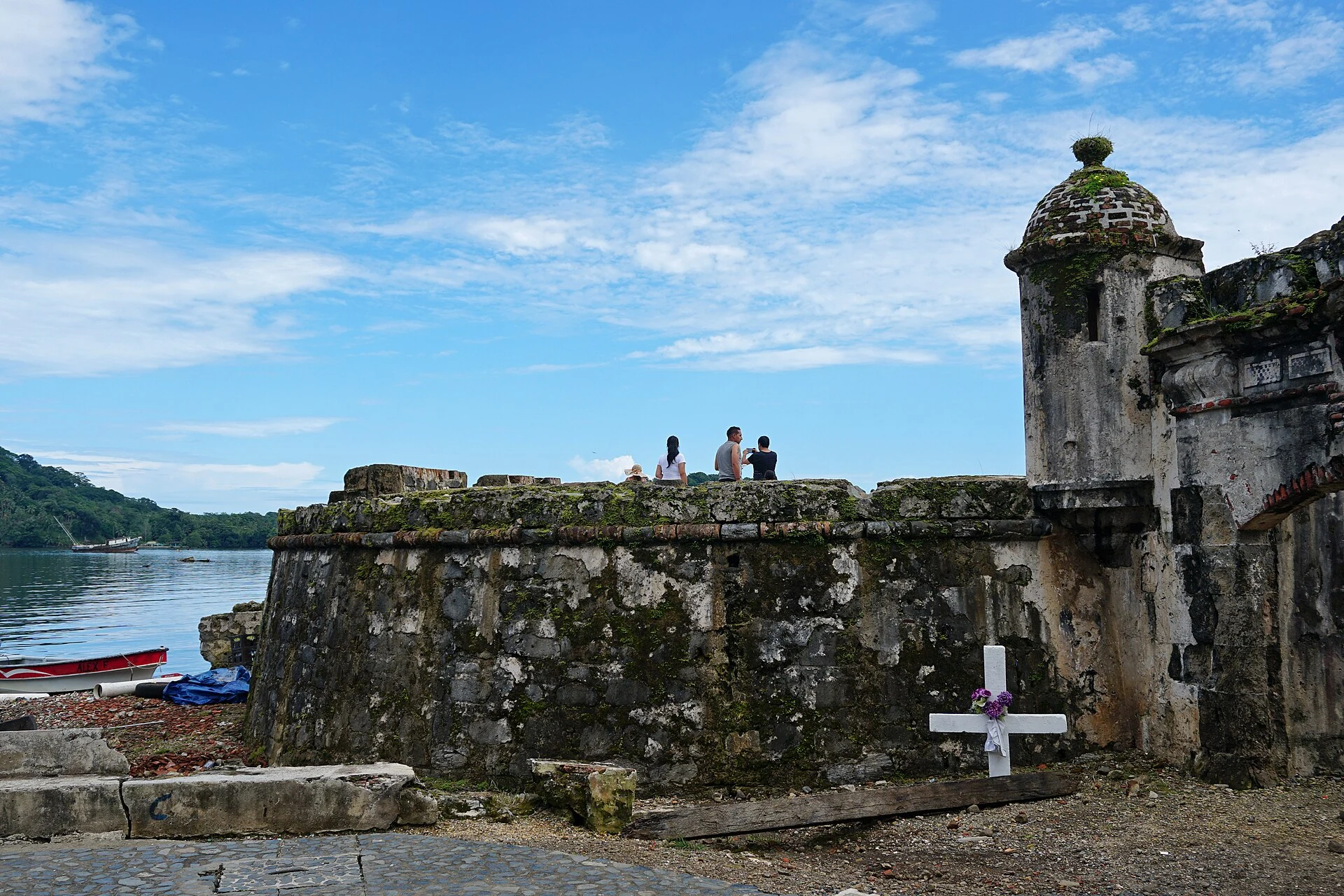 Fachada de la Real Aduana de Portobelo.