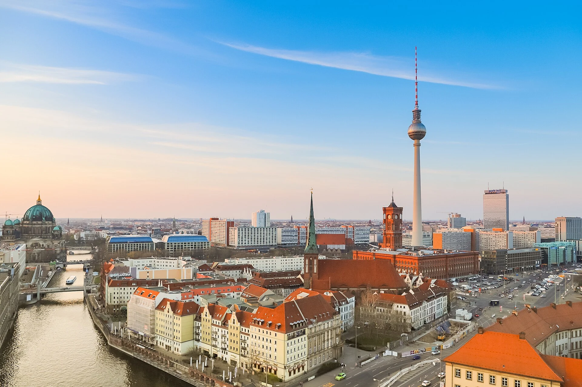 Vista urbana de Berlín, capital de Alemania.