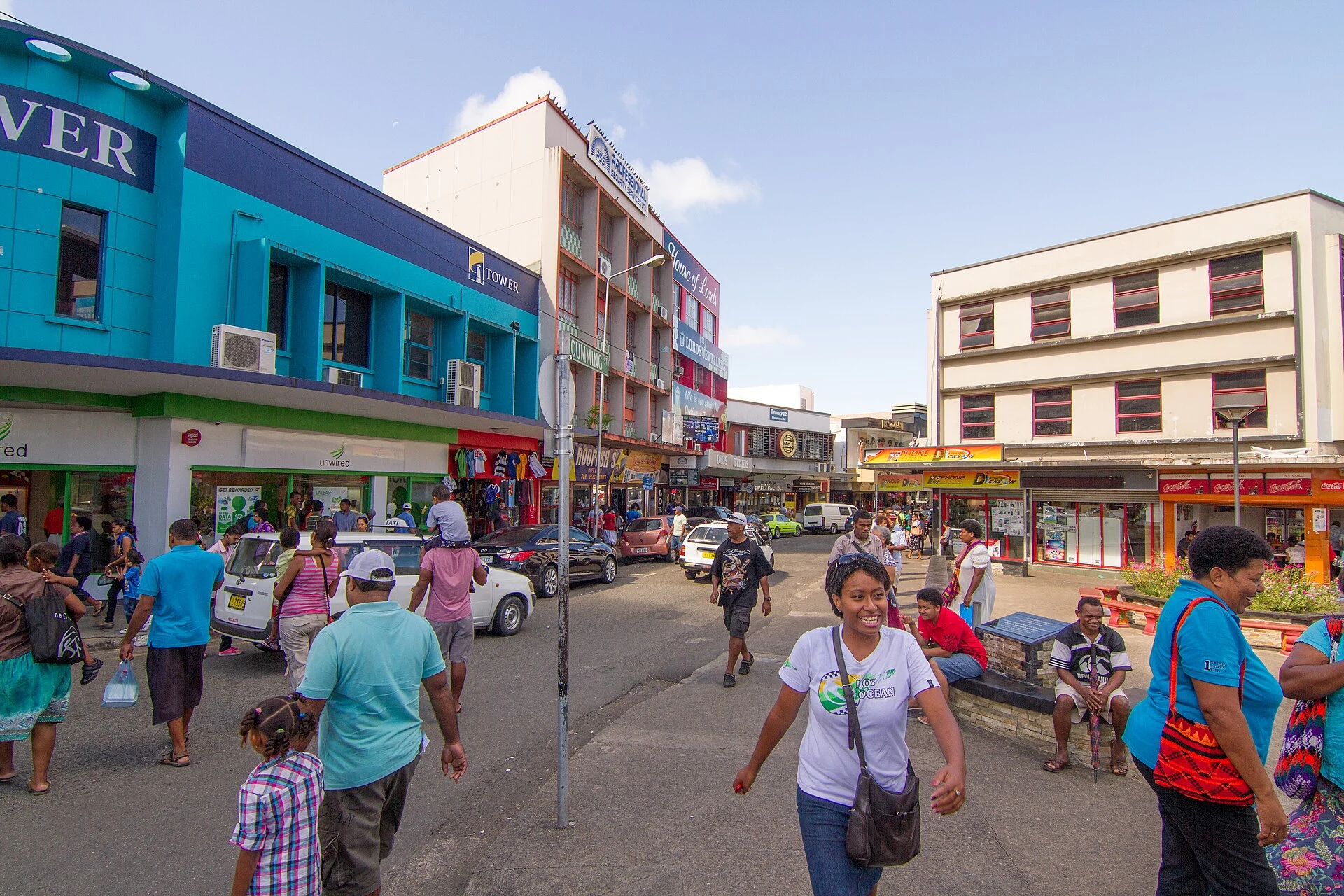 Vista urbana de Suva, capital de Fiyi.