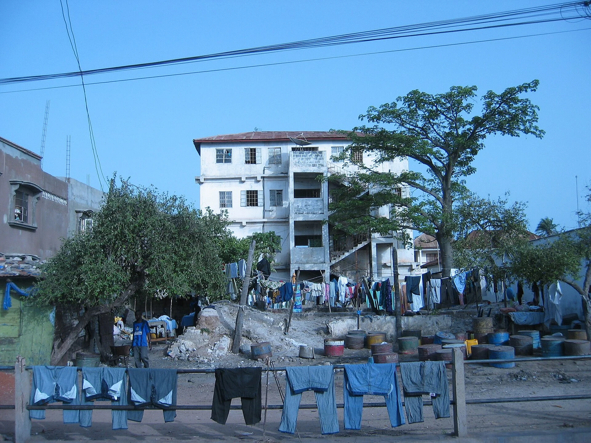 Vista documental identificada de Banjul, capital de Gambia.