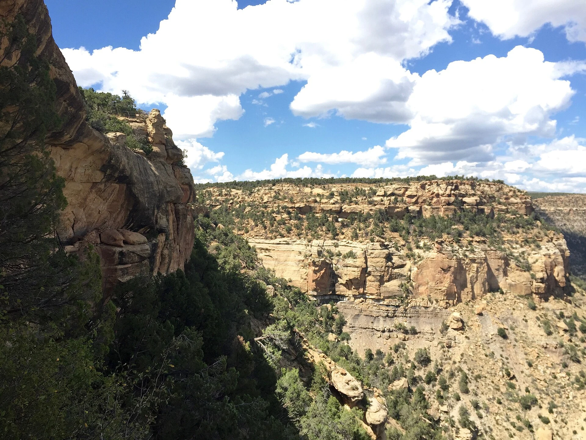 Cañón del Parque Nacional de Mesa Verde cerca de Mancos, Colorado.