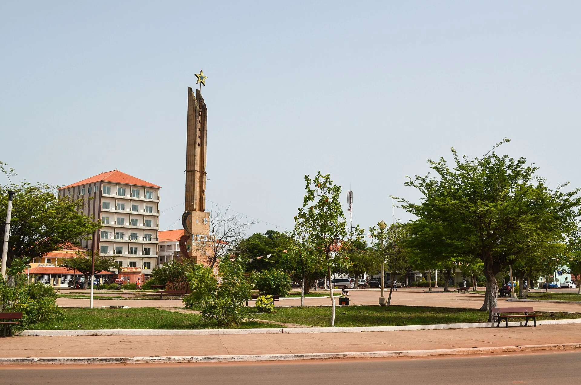 Vista urbana de Bissau, capital de Guinea-Bisáu.