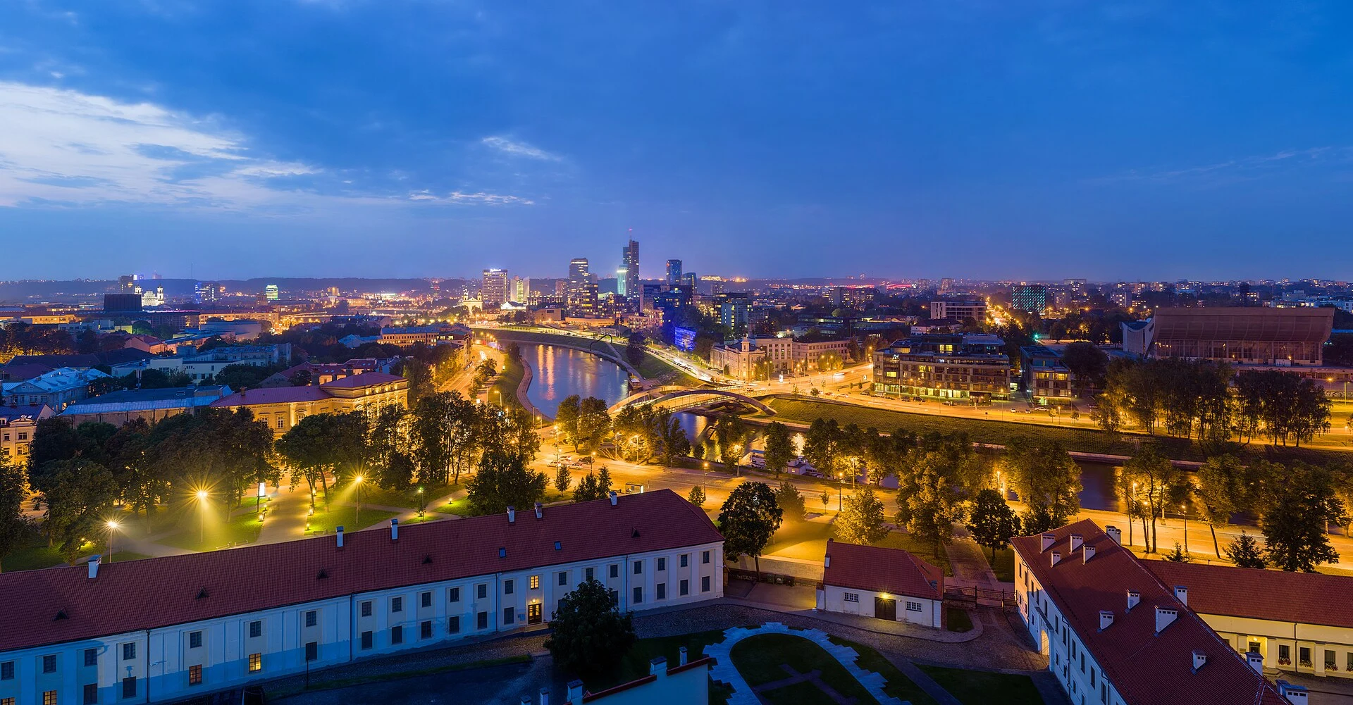 Vista urbana de Vilnius, capital de Lituania.