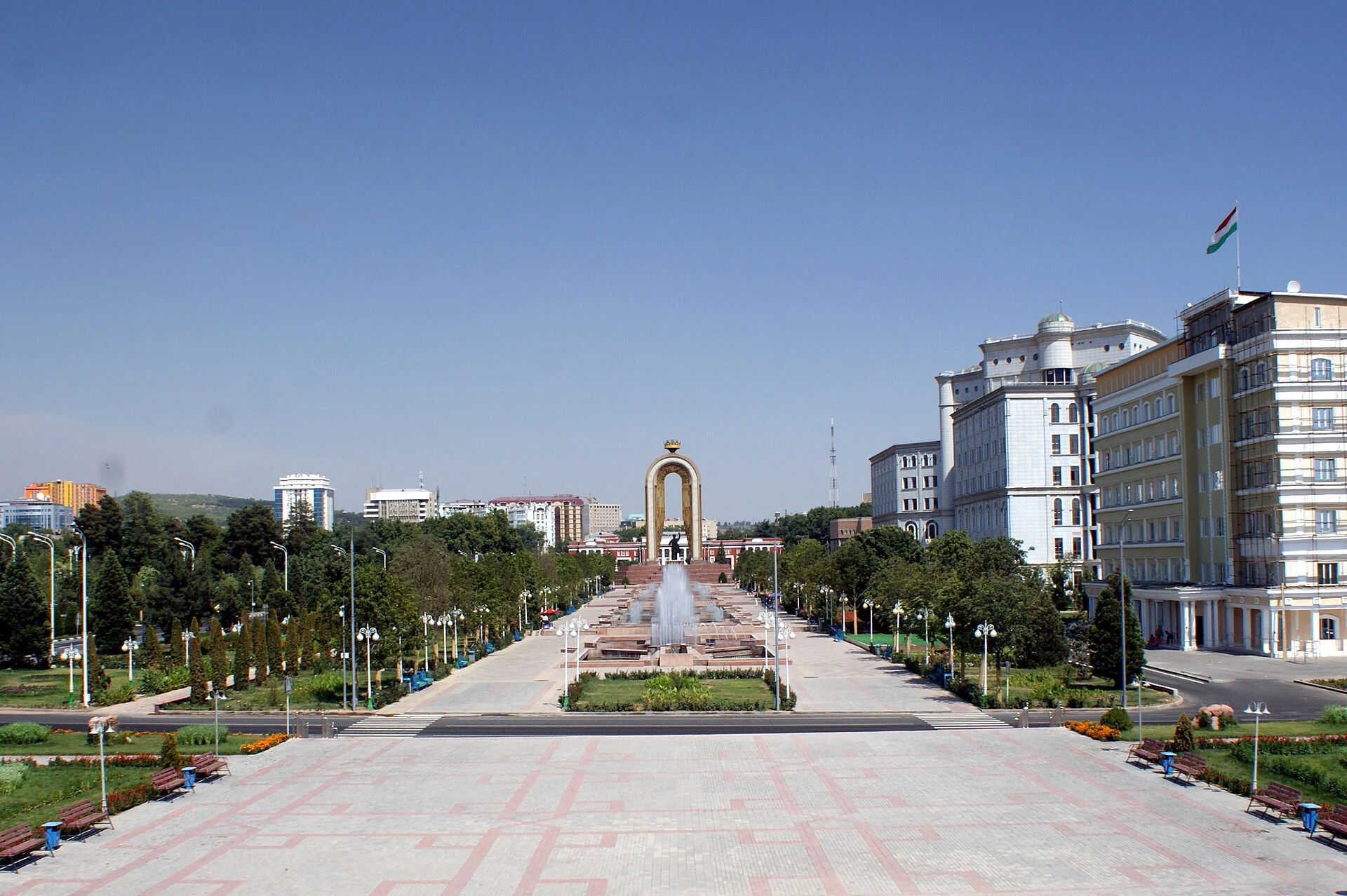 Vista documental de Dushanbe, capital de Tayikistán.