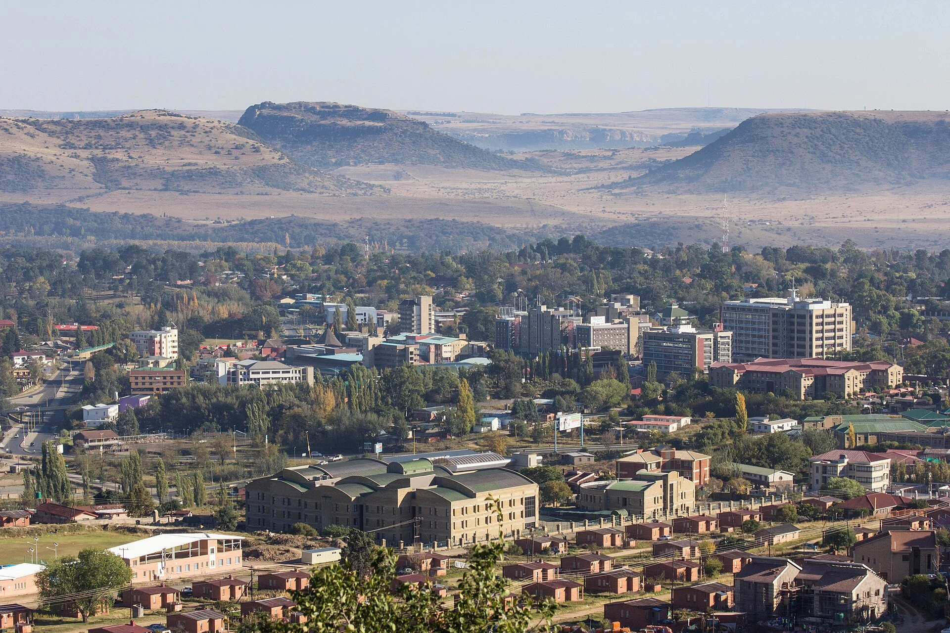 Vista documental de Maseru, capital de Lesoto.
