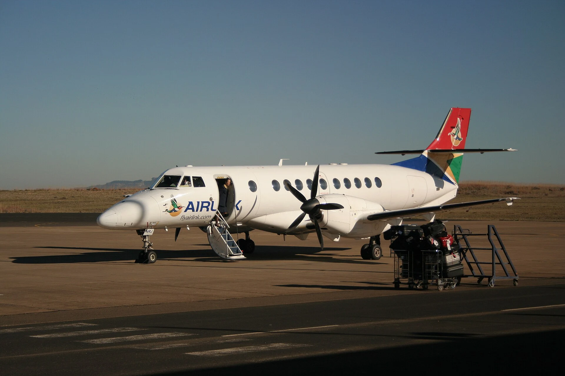 Exterior del aeropuerto internacional Moshoeshoe I, en Maseru.