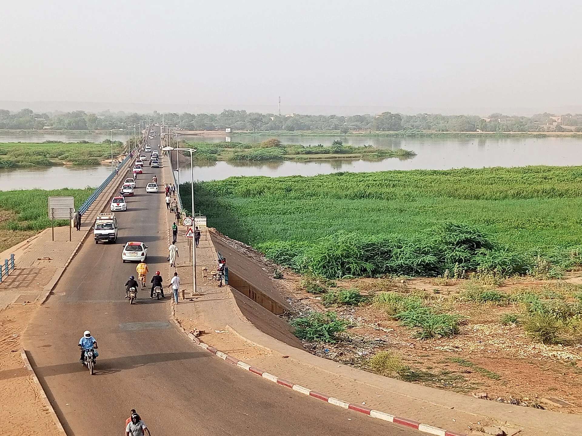 Vista urbana identificable de Niamey, capital de Níger.